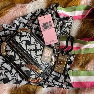 JUICY COUTURE  Scottie Shopper Tote Zip Collapsible Carry Bag - Rare Vintage